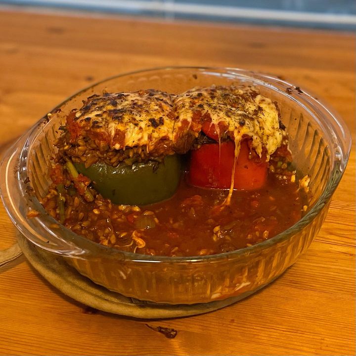 Risotto stuffed peppers