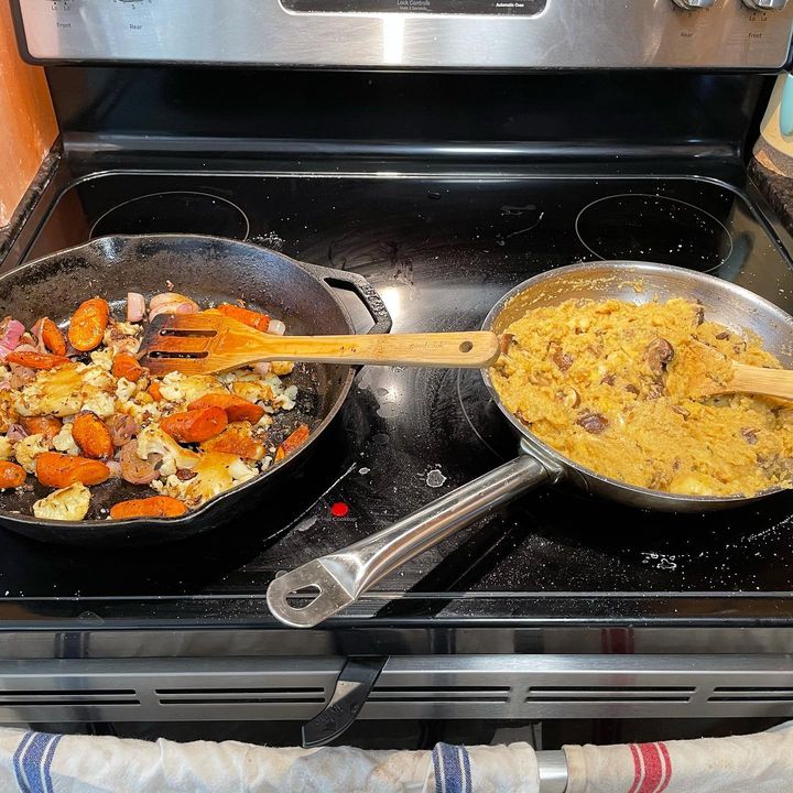 Roasted veg and creamy polenta